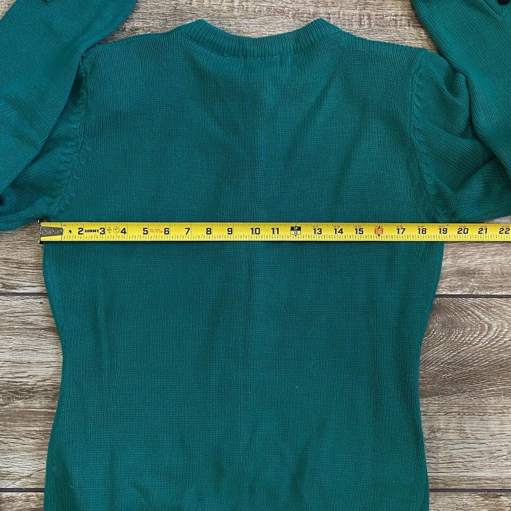Vintage Green Cardigan Sweater M - Picture 8 of 9